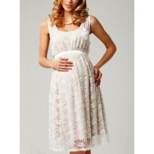 DRESS FOR PREGNANT WOMEN FROM WHITE LACE