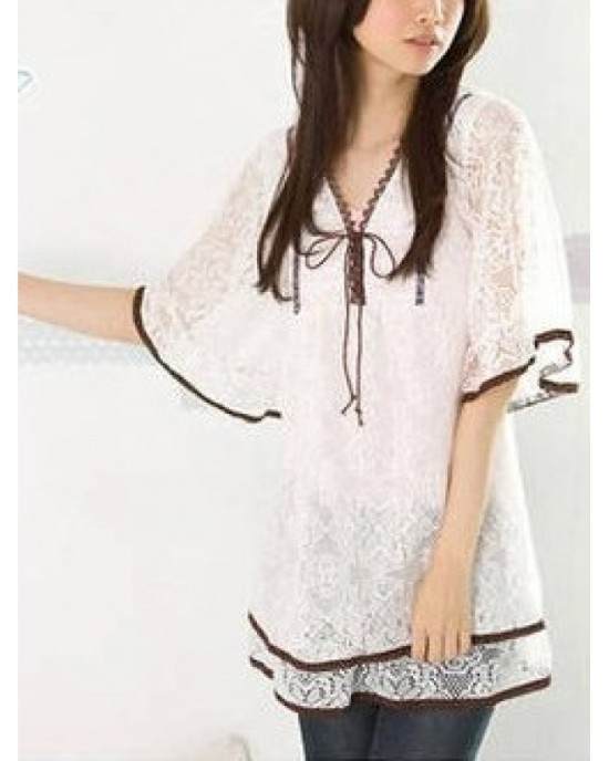 Free lace tunic