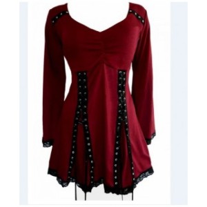 tunic of wool with leather element