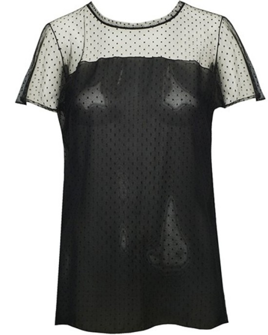 Tulle blouse with double board