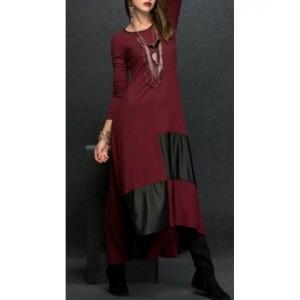 Gyapjú ruha bõr díszítéssel