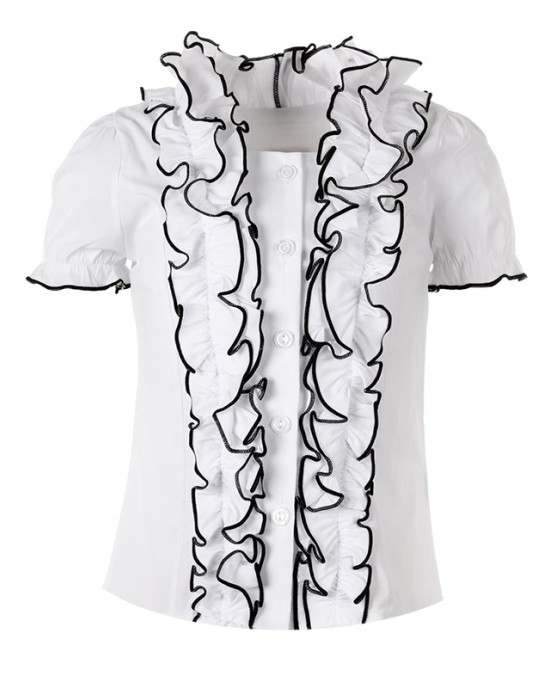 shirt with ruffles