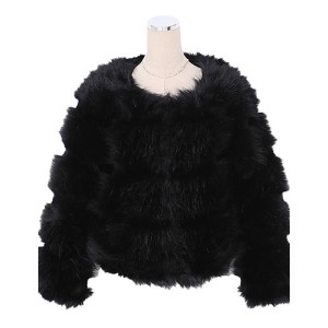 Short coat of luxury hair