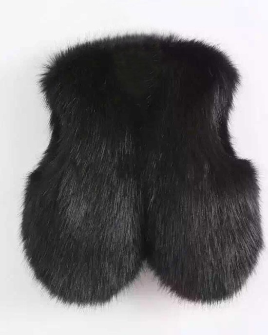 Short fluffy vest