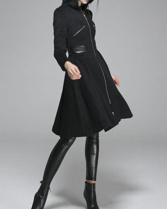 Perelina with zip and leather