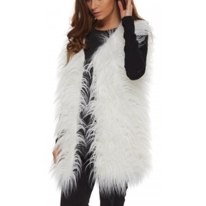 Long vest with a V-neckline