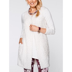 Long vest with pockets