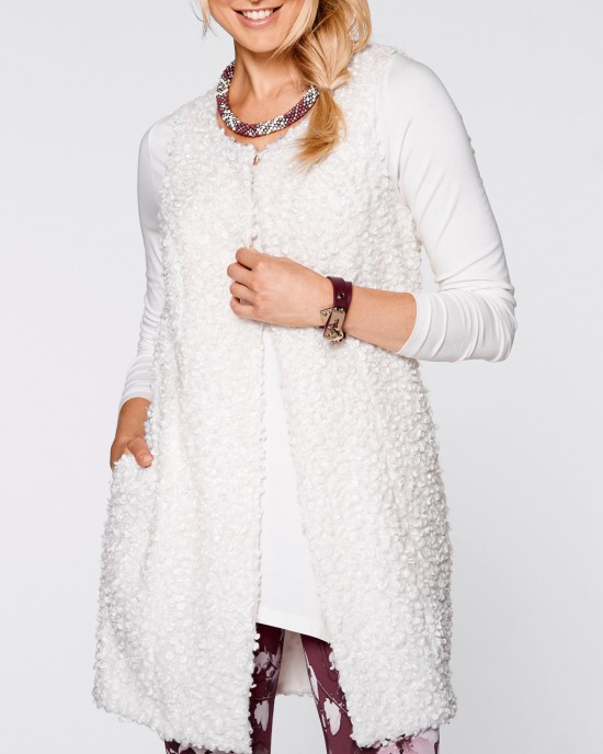 Long vest with pockets