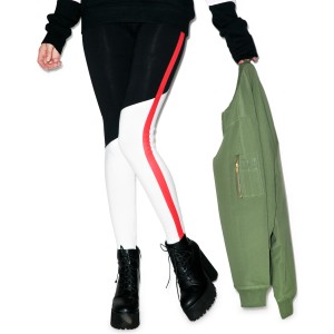 Leggings with colored edging