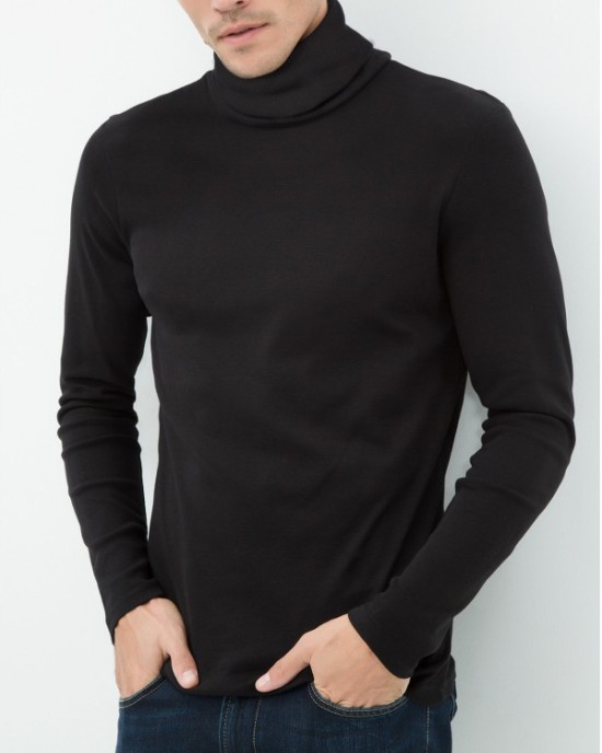 High collar bottoming t-shirt