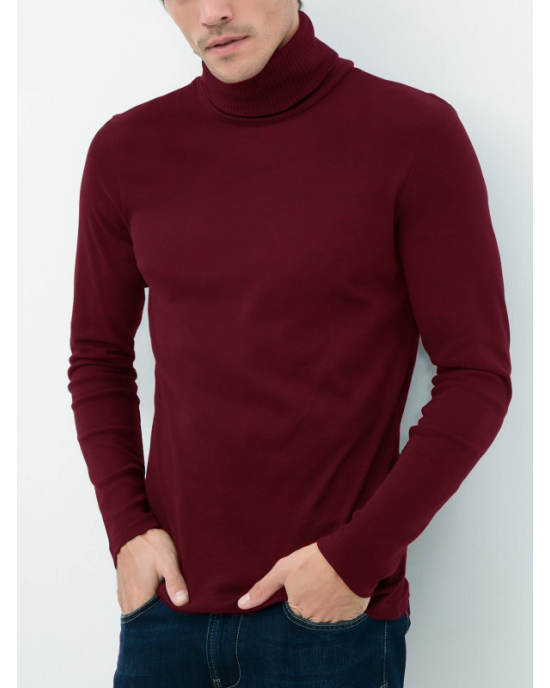 High collar bottoming t-shirt