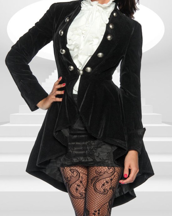 Plush jacket in retro style