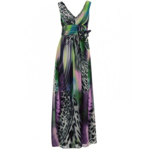 Érdekes ruha chiffon övvel