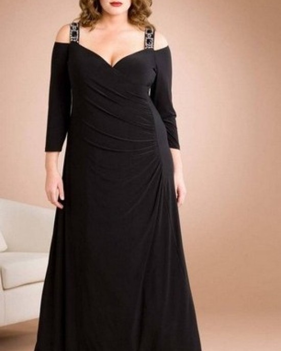 Dress with decorative stones