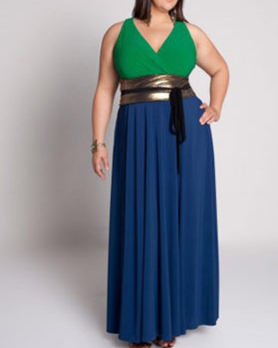 Dress with golden belt