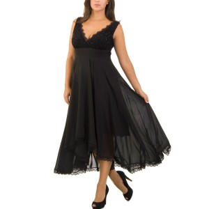 Elegáns ruha chiffon csipke és