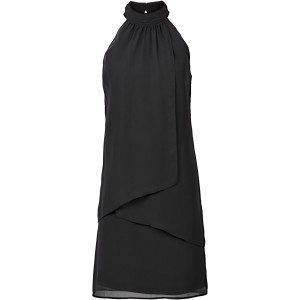 Chiffon ruha magas gallérral