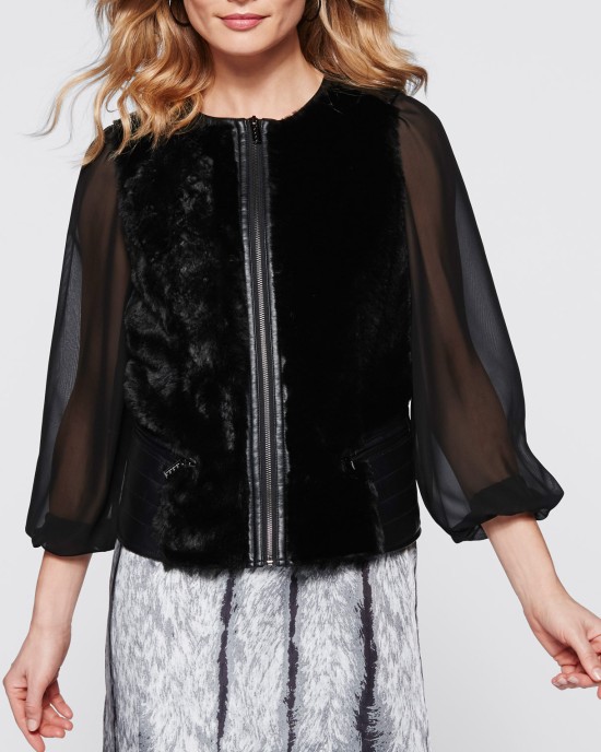 Jacket with tulle
