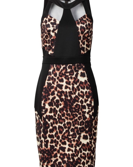 Dress with tiger print