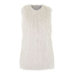 Ultra hosszú mellény a göndör haj