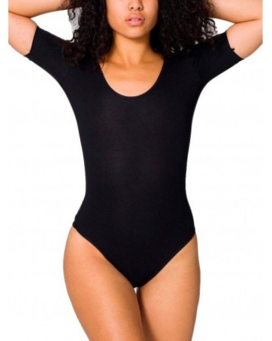 Black cotton bodysuit