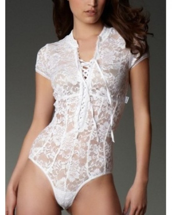 Lace body short sleeves