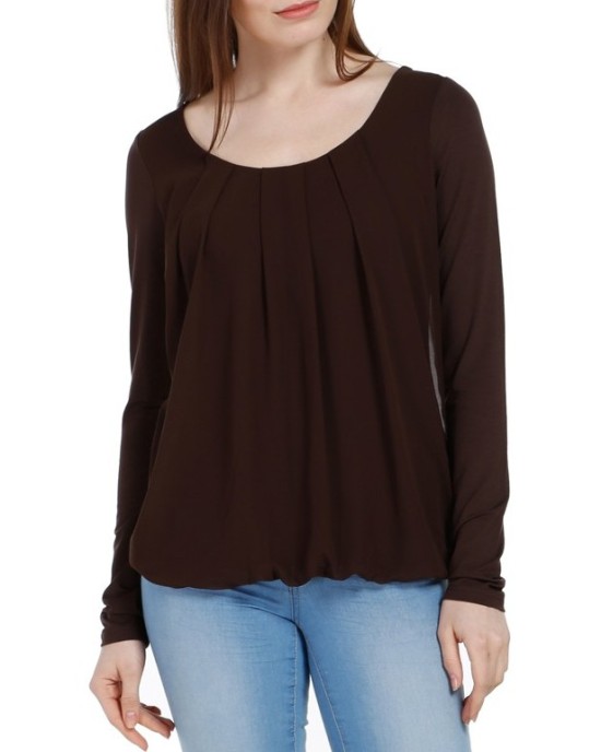 Blouse with léger from soft tricot