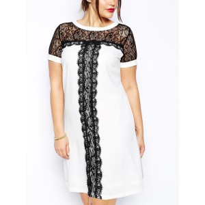 Elegáns pamut ruha csipke