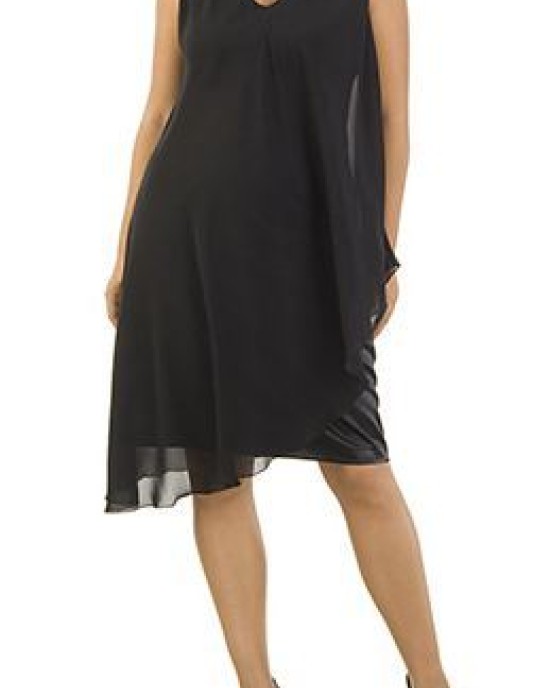 Dress of eco leather with veil